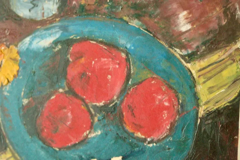 Pamono Solveig, Still Life, Oil on Panel, Mid-20th Century, Framed> Mid-Century