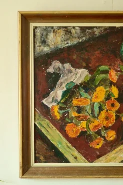 Pamono Solveig, Still Life, Oil on Panel, Mid-20th Century, Framed><noscript><img width=