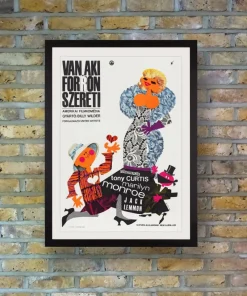 Pamono Some Like It Hot Movie Poster, Hungary, 1965> Posters|Wall Decor