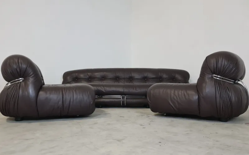 Discount Pamono Soriana Living Room Set by Afra and Tobia Scarpa for Cassina, 1969, Set of 3