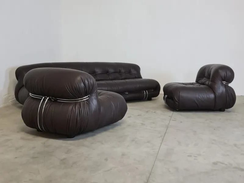 Discount Pamono Soriana Living Room Set by Afra and Tobia Scarpa for Cassina, 1969, Set of 3