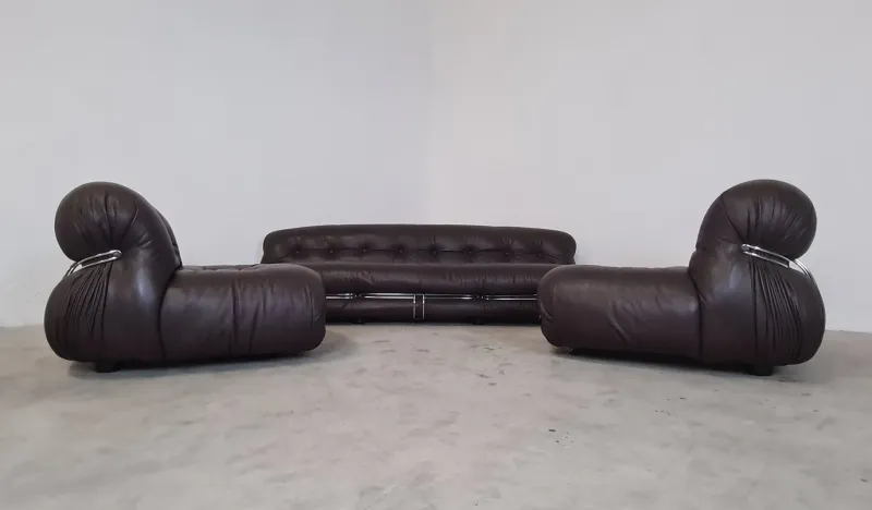 Discount Pamono Soriana Living Room Set by Afra and Tobia Scarpa for Cassina, 1969, Set of 3