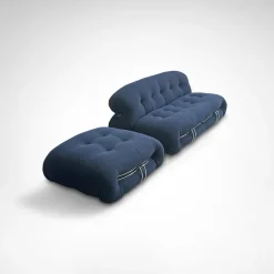 Pamono Soriana 2-Seater Sofa and Ottoman by Tobia and Afra Scarpa for Cassina, 2010s, Set of 2> Living Room Sets