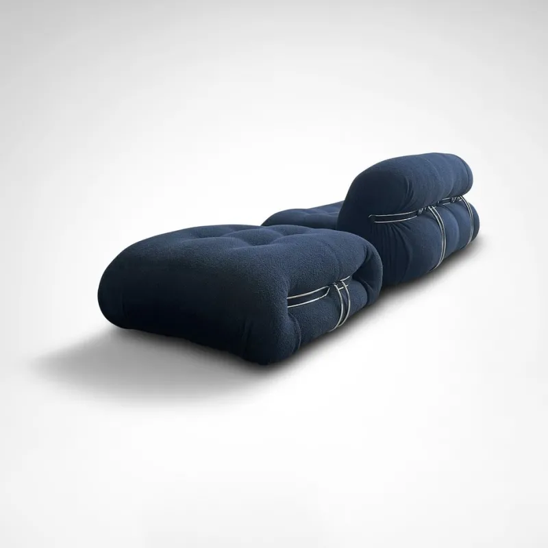 Pamono Soriana 2-Seater Sofa and Ottoman by Tobia and Afra Scarpa for Cassina, 2010s, Set of 2> Living Room Sets