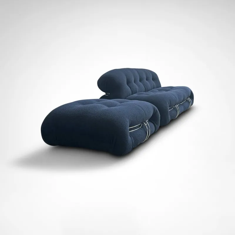 Pamono Soriana 2-Seater Sofa and Ottoman by Tobia and Afra Scarpa for Cassina, 2010s, Set of 2> Living Room Sets