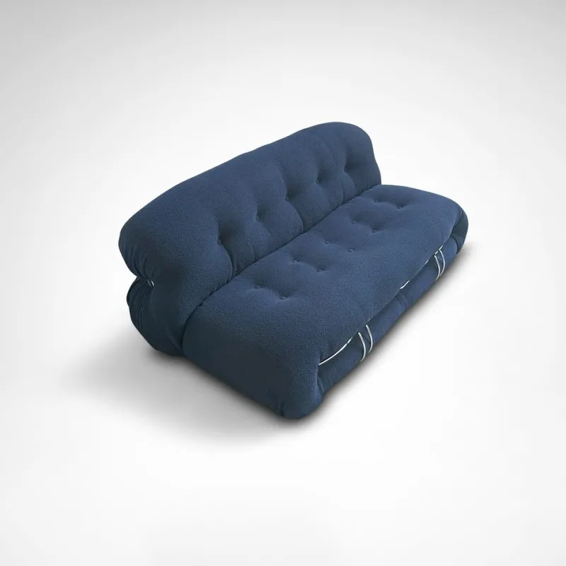Pamono Soriana 2-Seater Sofa and Ottoman by Tobia and Afra Scarpa for Cassina, 2010s, Set of 2> Living Room Sets