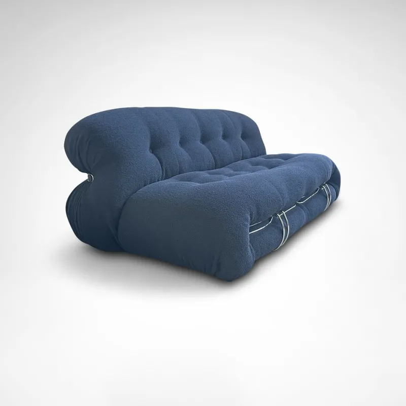 Pamono Soriana 2-Seater Sofa and Ottoman by Tobia and Afra Scarpa for Cassina, 2010s, Set of 2> Living Room Sets