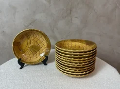 Pamono Soup Plates from Sarreguemines, 1950s, Set of 12> Dinner Plates & Bowls