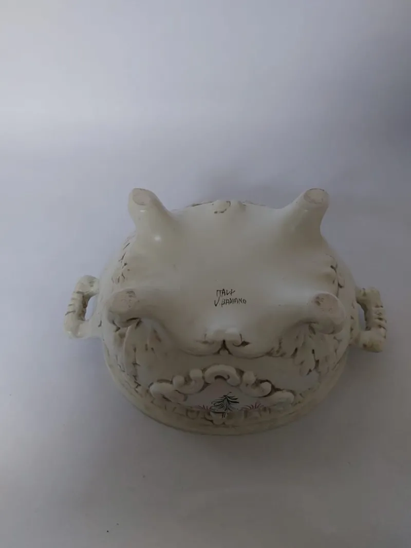 Pamono Soup Tureen with Ladle by V. Bassano, Italy, 1960, Set of 3> Serving Dishes