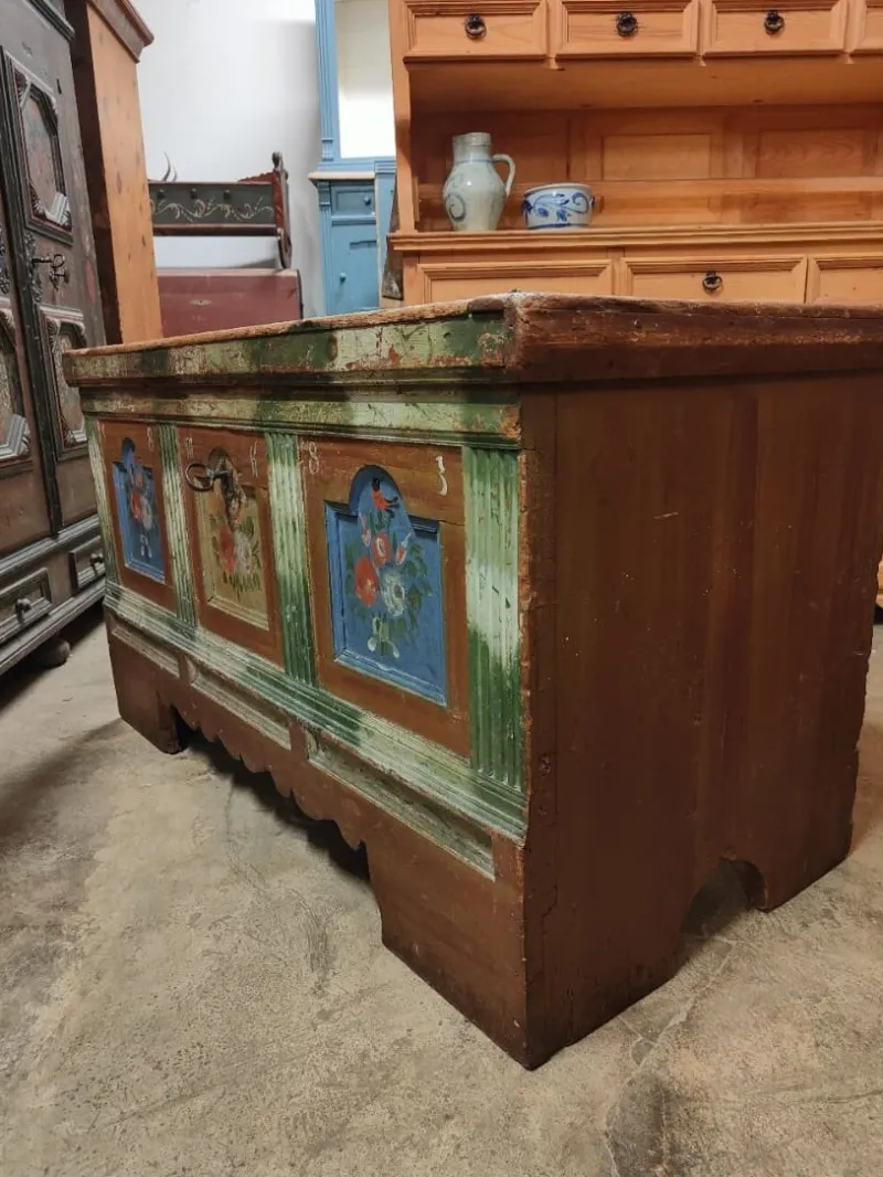 Pamono South Tyrolean Wedding Chest, 1883> Dressers, Commodes & Chests