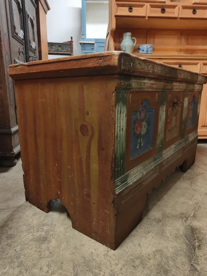 Pamono South Tyrolean Wedding Chest, 1883> Dressers, Commodes & Chests