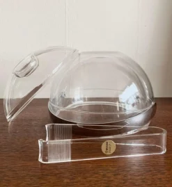 Pamono Space Age Acrylic Glass Ice Bucket Stella by Paolo Tilche for Guzzini, 1970s><noscript><img width=