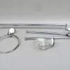 Pamono Space Age Bathroom Set in Chrome-plated Brass and Porcelain, 1970s, Set of 4> Architectural Elements