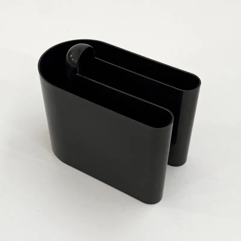 Pamono Space Age Black Magazine Rack by Rodolfo Bonetto for Bilumen, 1970s> Magazine Racks
