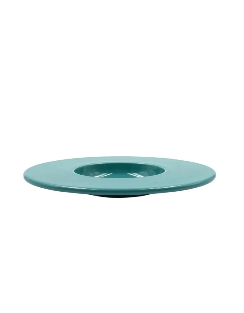 Hot Pamono Space Age Blue Ceramic Disco Bowl from Sicart, Italy, 1970s