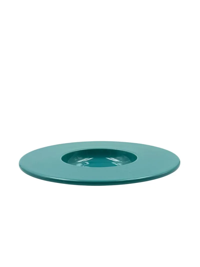 Hot Pamono Space Age Blue Ceramic Disco Bowl from Sicart, Italy, 1970s