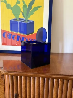 Pamono Space Age Blue Plastic Ice Bucket by Cini & Nils for Studio Opi, Italy, 1970s><noscript><img width=