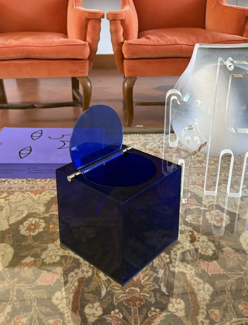 Pamono Space Age Blue Plastic Ice Bucket by Cini & Nils for Studio Opi, Italy, 1970s> Ice Buckets & Wine Coolers