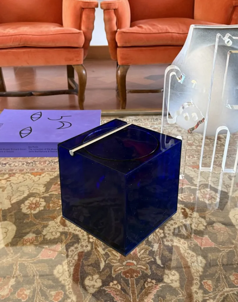 Pamono Space Age Blue Plastic Ice Bucket by Cini & Nils for Studio Opi, Italy, 1970s> Ice Buckets & Wine Coolers