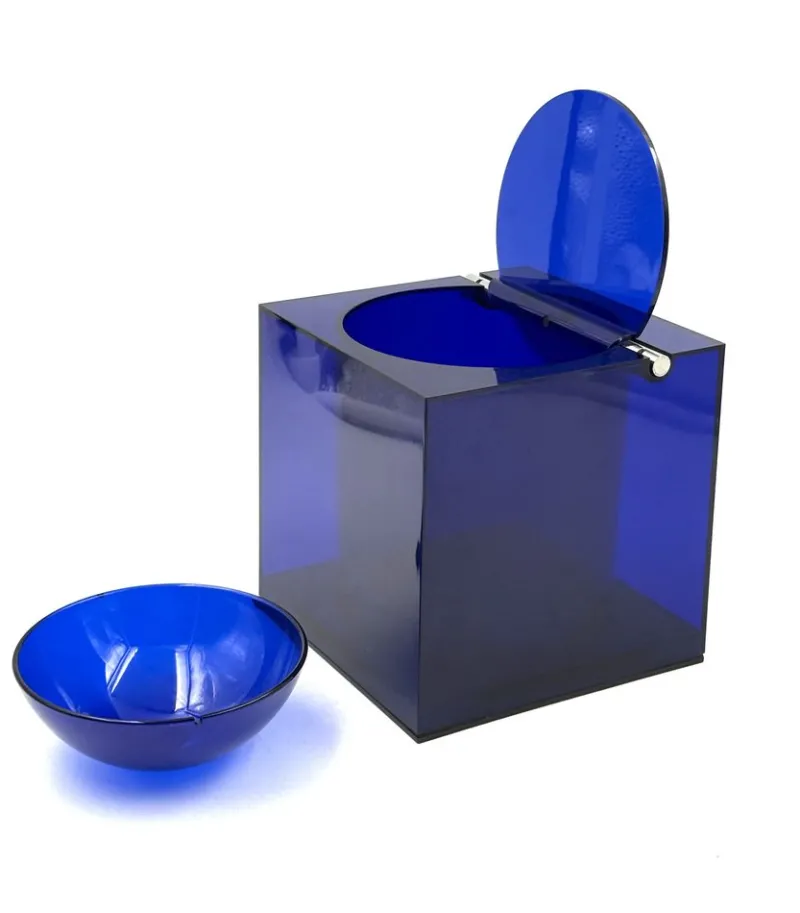 Pamono Space Age Blue Plastic Ice Bucket by Cini & Nils for Studio Opi, Italy, 1970s> Ice Buckets & Wine Coolers