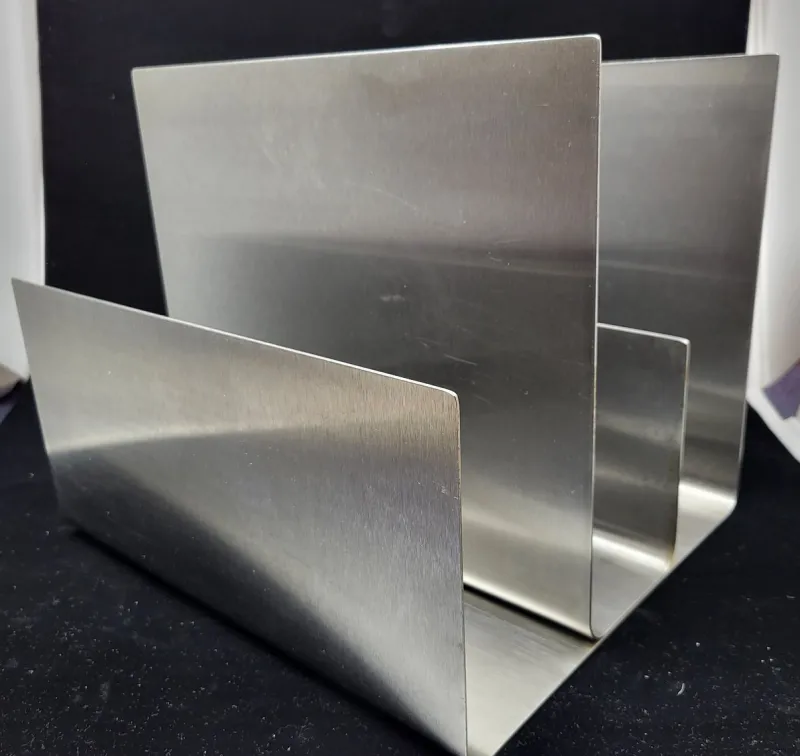 Discount Pamono Space Age Brushed Aluminum Magazine Rack, France, 1970s