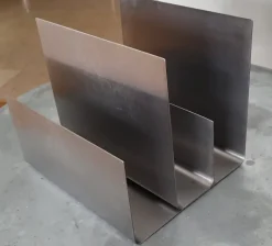 Discount Pamono Space Age Brushed Aluminum Magazine Rack, France, 1970s