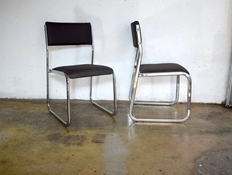 Sale Pamono Space Age Chrome Chairs, Germany, 1970s, Set of 2