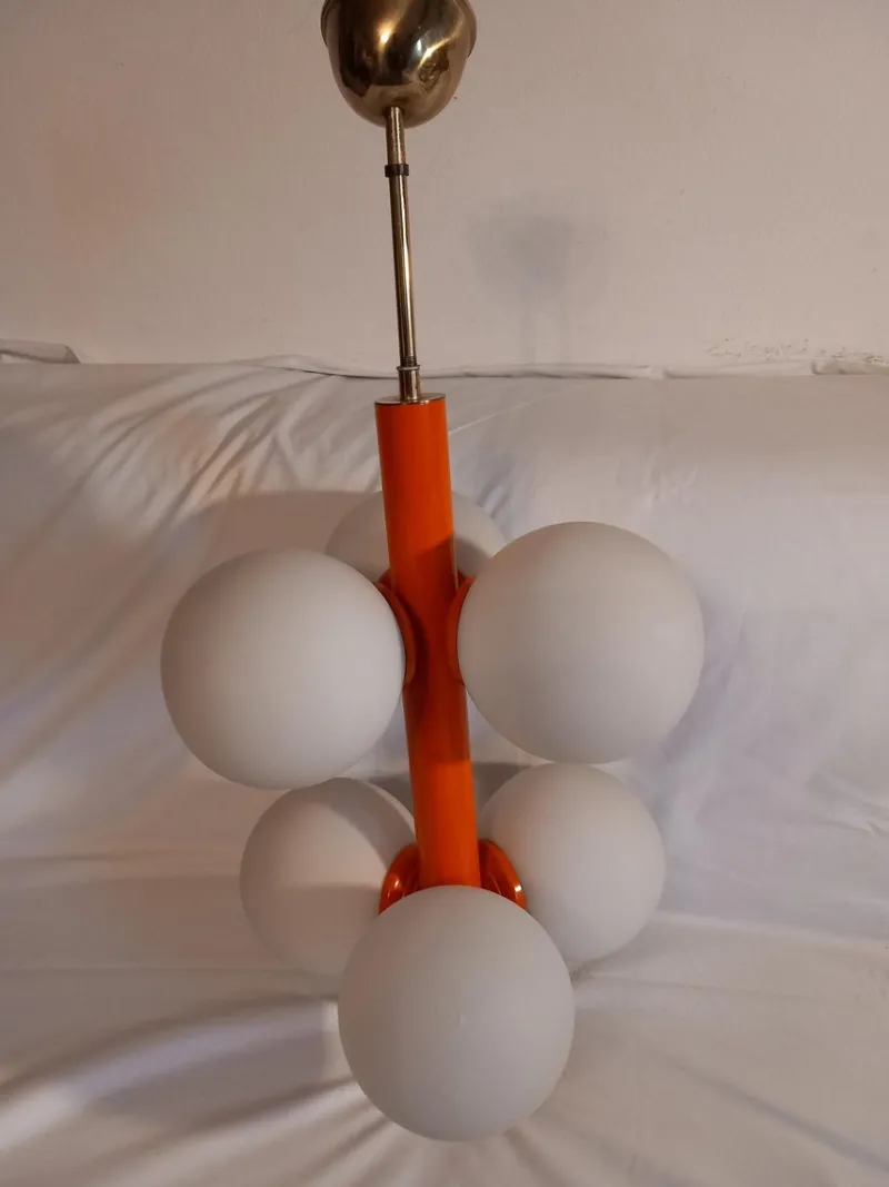 Pamono Space Age Hanging Lamp, 1970s> Ceiling Lights