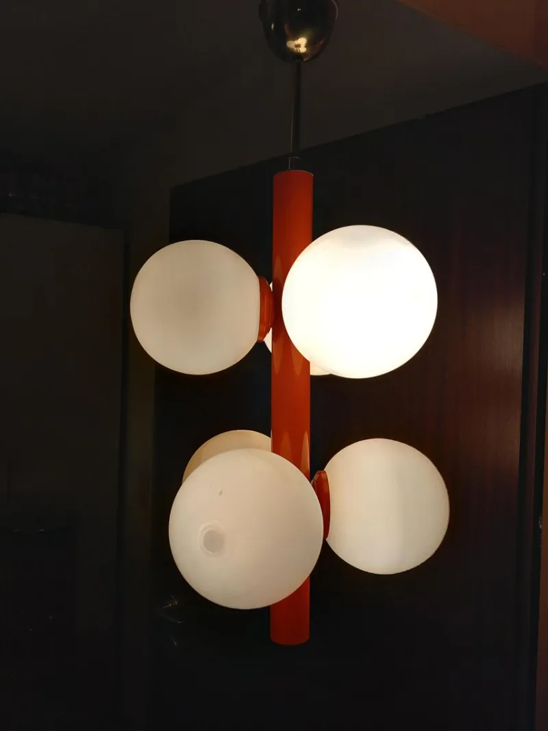 Pamono Space Age Hanging Lamp, 1970s> Ceiling Lights