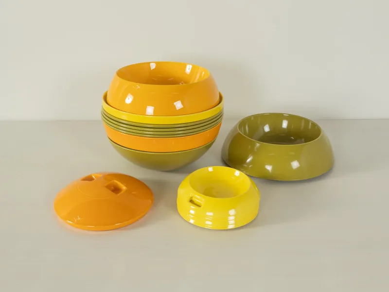 Pamono Space Age La Boule Modular Tableware from Villeroy & Boch, 1971, Set of 19> Dinnerware Accessories