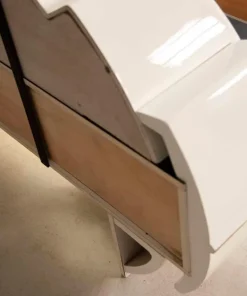 New Pamono Space Age Lacquered Wood and Fibreglass Dressing Table from DBM Italia, 1970s