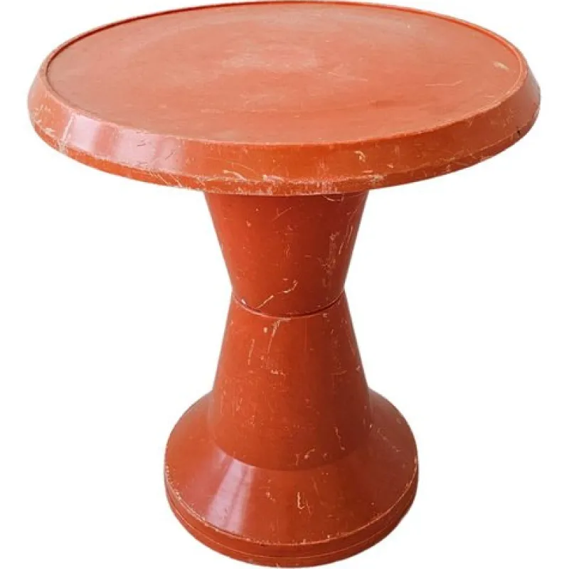Pamono Space Age Orange Patio Table Model Diablo by Kovinoplastika, Former Yugoslavia, 1970s> Garden Tables