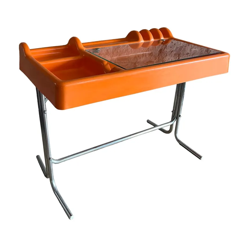 Clearance Pamono Space Age Orix Orange Writing Desk by Vittorio Parigi and Nani Prina for Molteni, 1970s