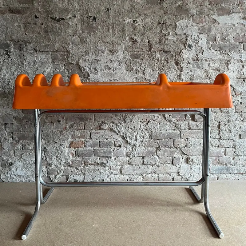 Clearance Pamono Space Age Orix Orange Writing Desk by Vittorio Parigi and Nani Prina for Molteni, 1970s