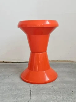 Discount Pamono Space Age Patio Set in Orange Plastic, 1970s, Set of 3