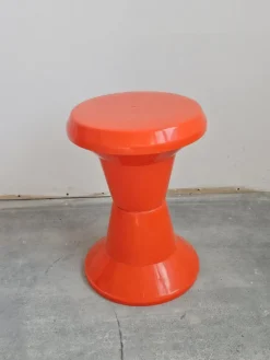 Discount Pamono Space Age Patio Set in Orange Plastic, 1970s, Set of 3