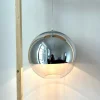 Pamono Space Age Pendant Lamp in Half-Mirrored Acrylic, 1970s> Ceiling Lights