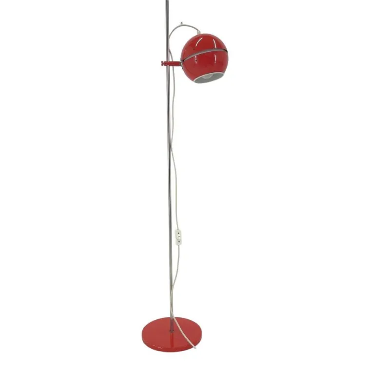 Pamono Space Age Red Floor Lamp, Germany, 1960s> Floor Lamps