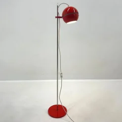 Pamono Space Age Red Floor Lamp, Germany, 1960s> Floor Lamps