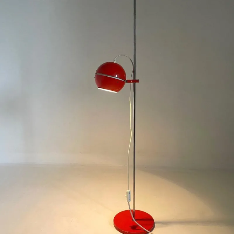 Pamono Space Age Red Floor Lamp, Germany, 1960s> Floor Lamps