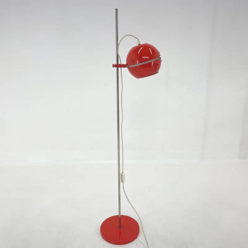 Pamono Space Age Red Floor Lamp, Germany, 1960s> Floor Lamps