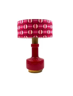 Pamono Space Age Red Glass Table Lamp, Italy, 1960s><noscript><img width=