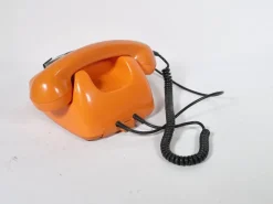 Pamono Space Age Rotary Dial Telephone Orange from Siemens, 1970s