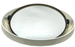 Outlet Pamono Space Age Round Mirror with Lighting Model A41 from Allibert, 1970s