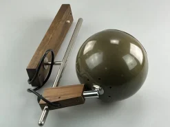 Pamono Space Age Sconce in Teak & Metal from Temde><noscript><img width=