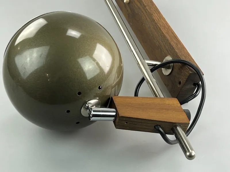 Pamono Space Age Sconce in Teak & Metal from Temde> Wall Lights & Sconces