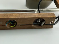 Pamono Space Age Sconce in Teak & Metal from Temde><noscript><img width=