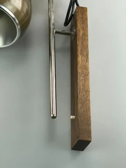 Pamono Space Age Sconce in Teak & Metal from Temde><noscript><img width=