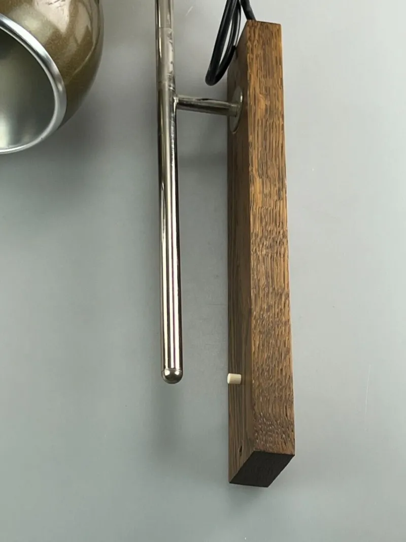 Pamono Space Age Sconce in Teak & Metal from Temde> Wall Lights & Sconces