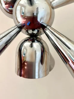 New Pamono Space Age Sputnik Pendant Lamp in Chrome, 1970s